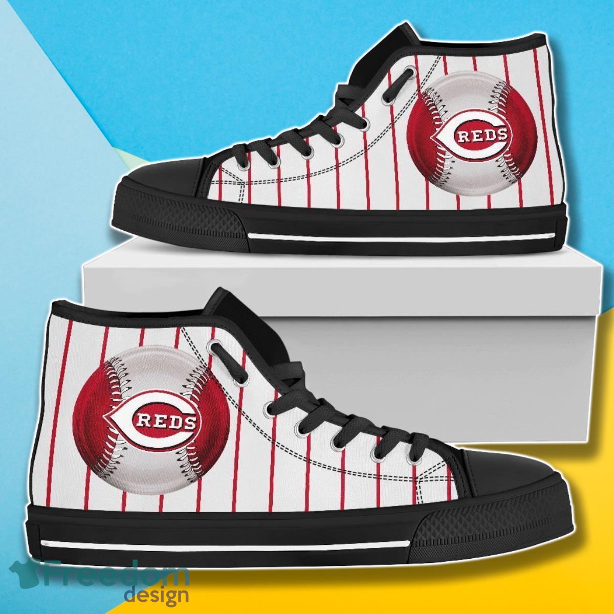 JWFancy Cincinnati Reds High Top Canvas Sneakers Shoes For Men And Women