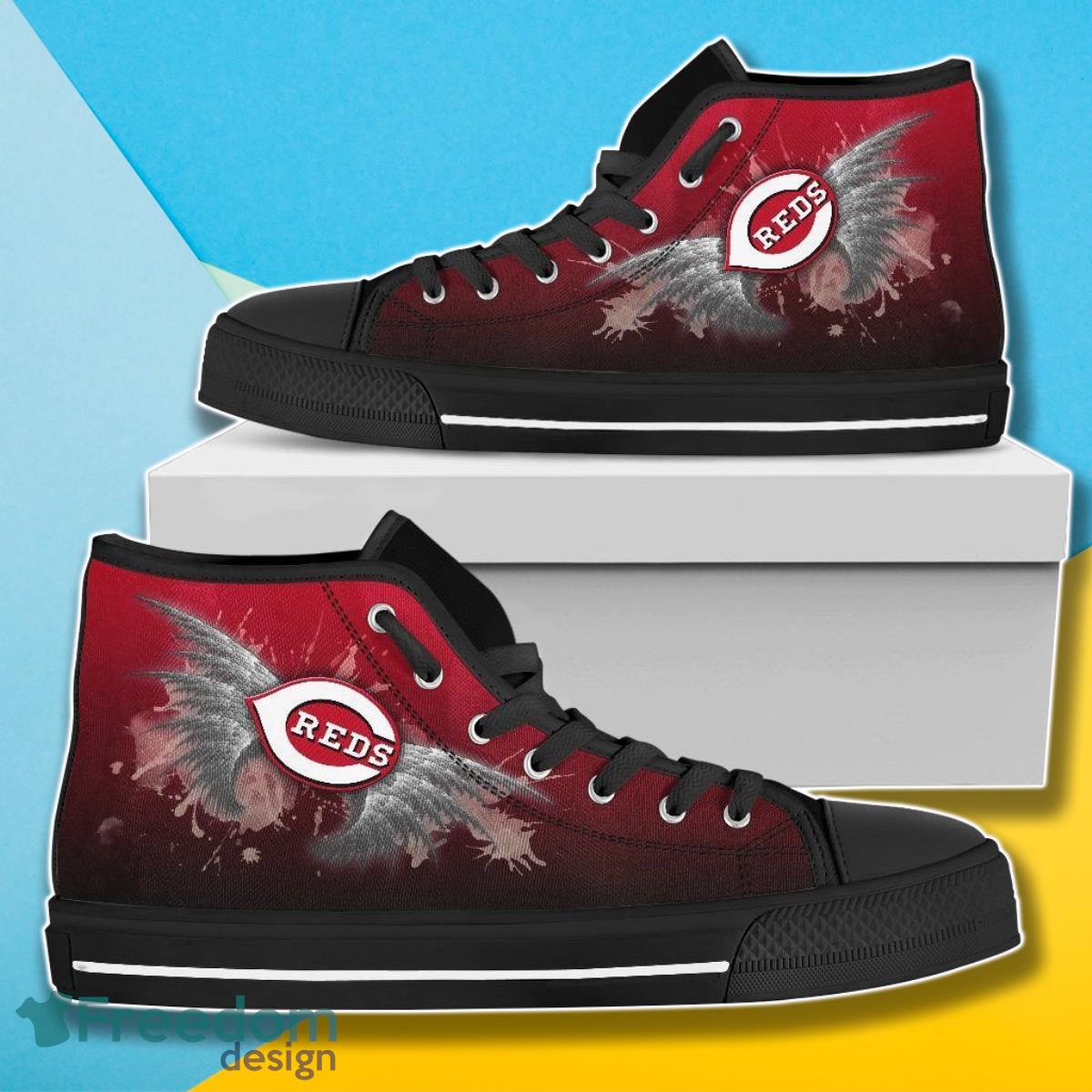 JWFancy Cincinnati Reds High Top Canvas Sneakers Shoes For Men And Women