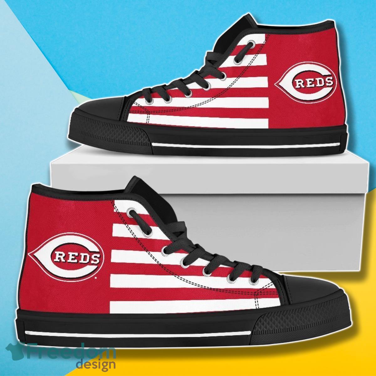 JWFancy Cincinnati Reds High Top Canvas Sneakers Shoes For Men And Women