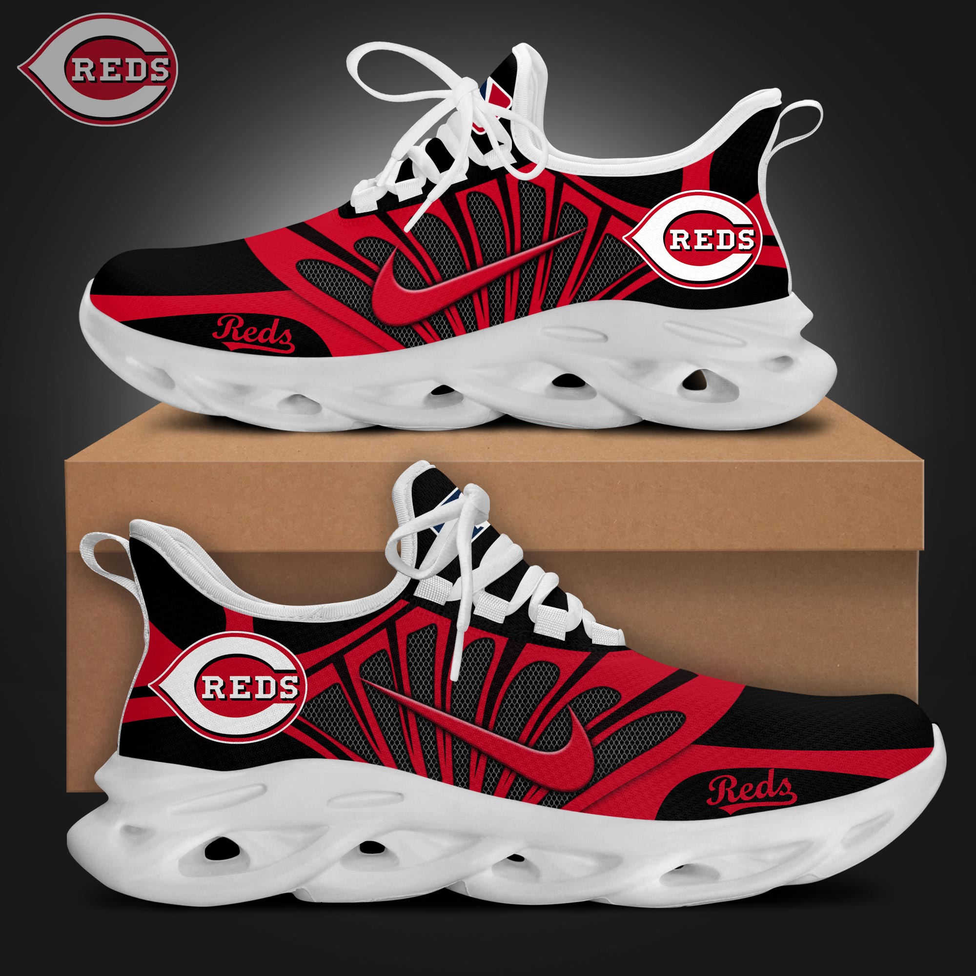 JWFancy Cincinnati Reds Max Soul Shoes Sneakers For Men And Women