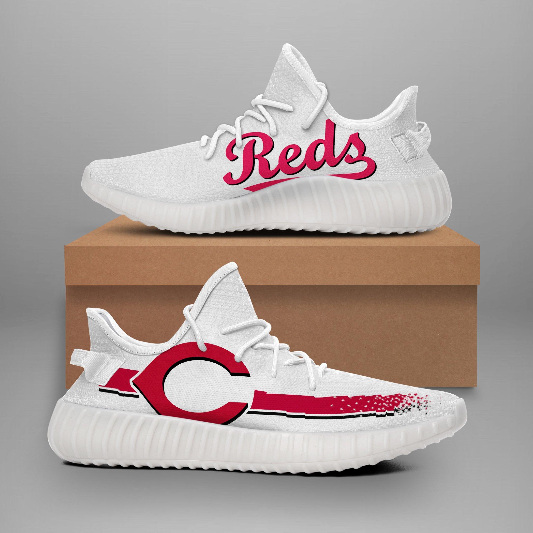 JWFancy Cincinnati Reds Yeezy Boost Shoes For Men And Women