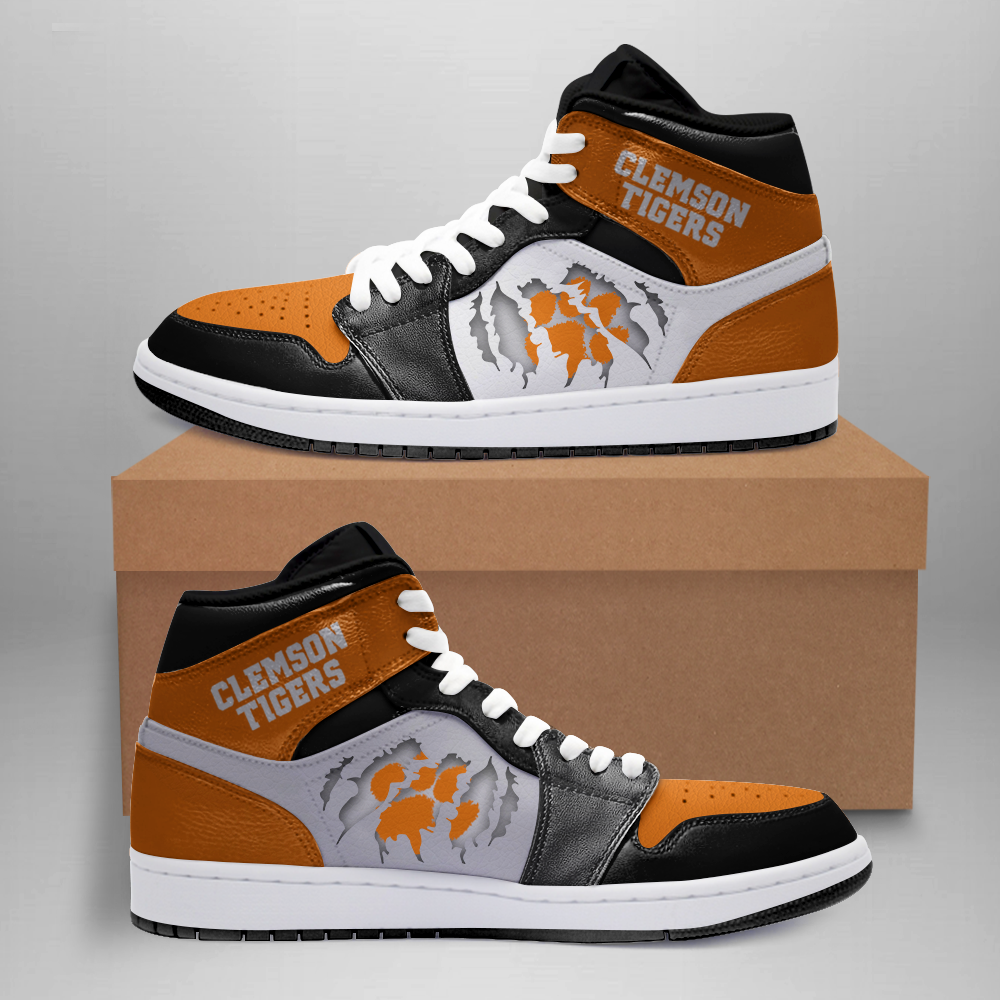 JWFancy Clemson Tigers AJ1 High Sneakers Shoes For Men And Women