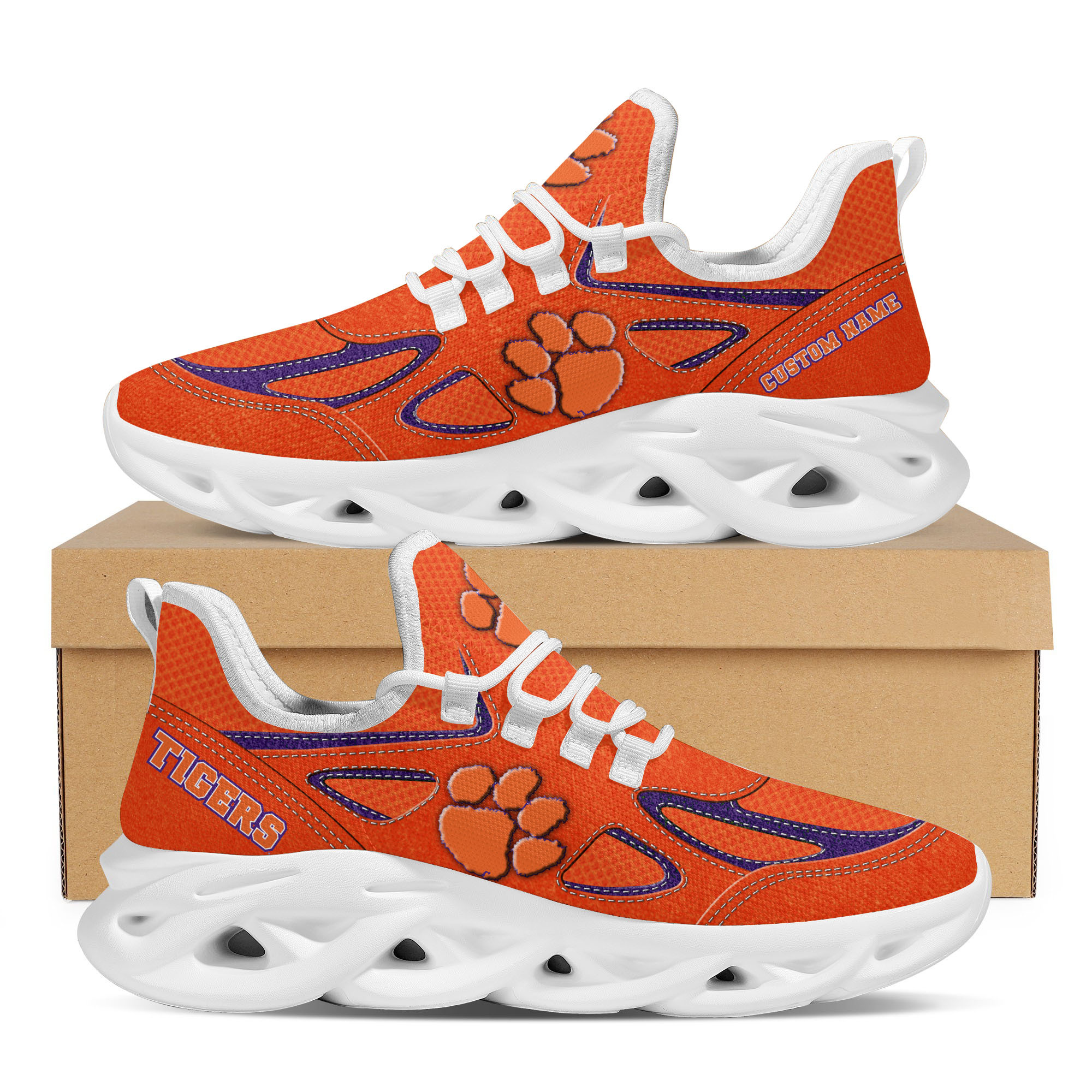 JWFancy Clemson Tigers Max Soul Shoes Sneakers For Men And Women