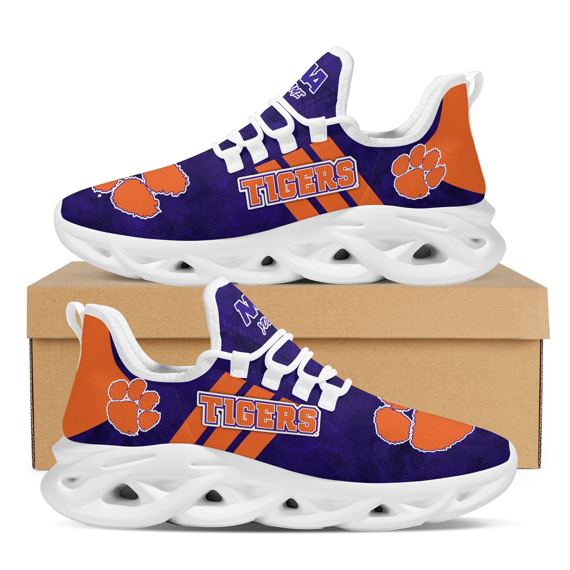 JWFancy Clemson Tigers Max Soul Shoes Sneakers For Men And Women