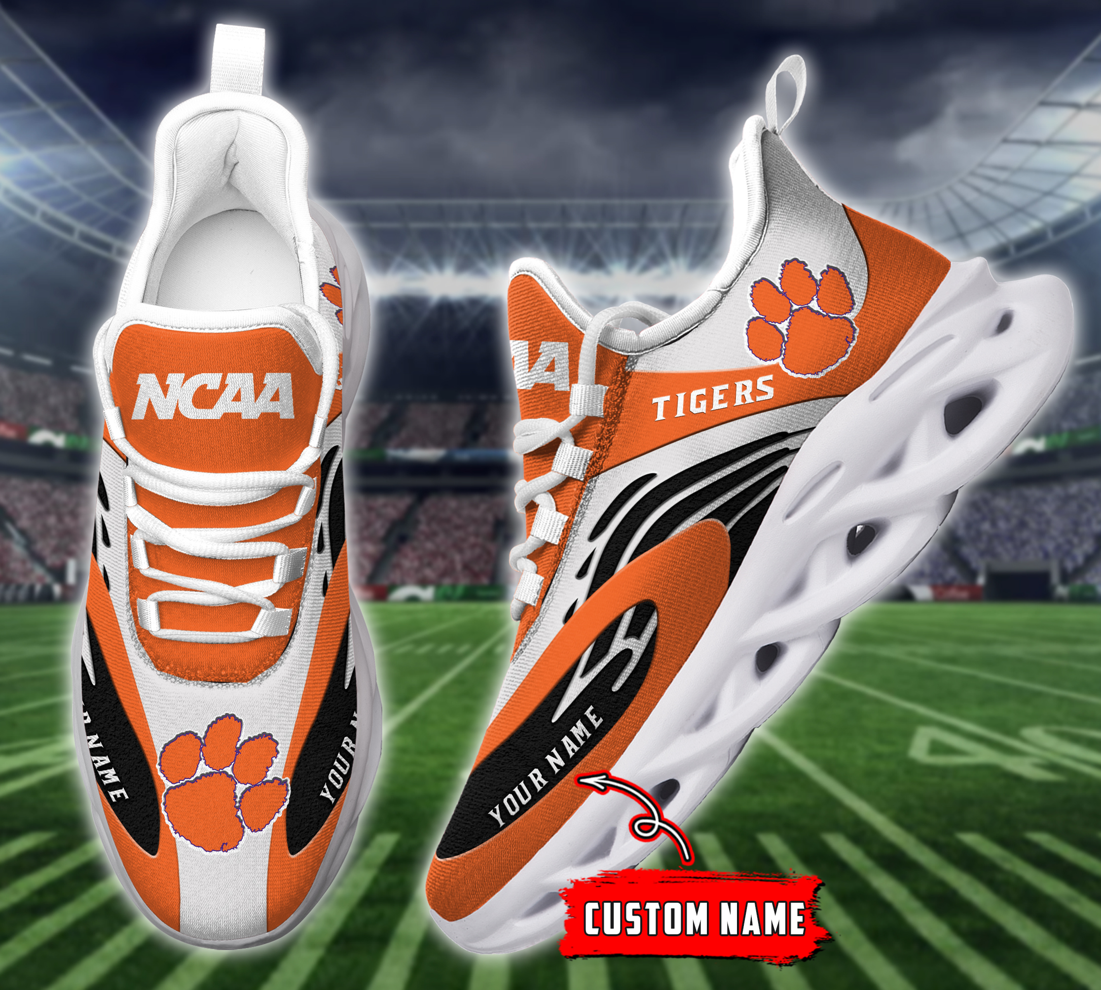 JWFancy Clemson Tigers NCAA Max Soul Shoes Sneakers For Men And Women