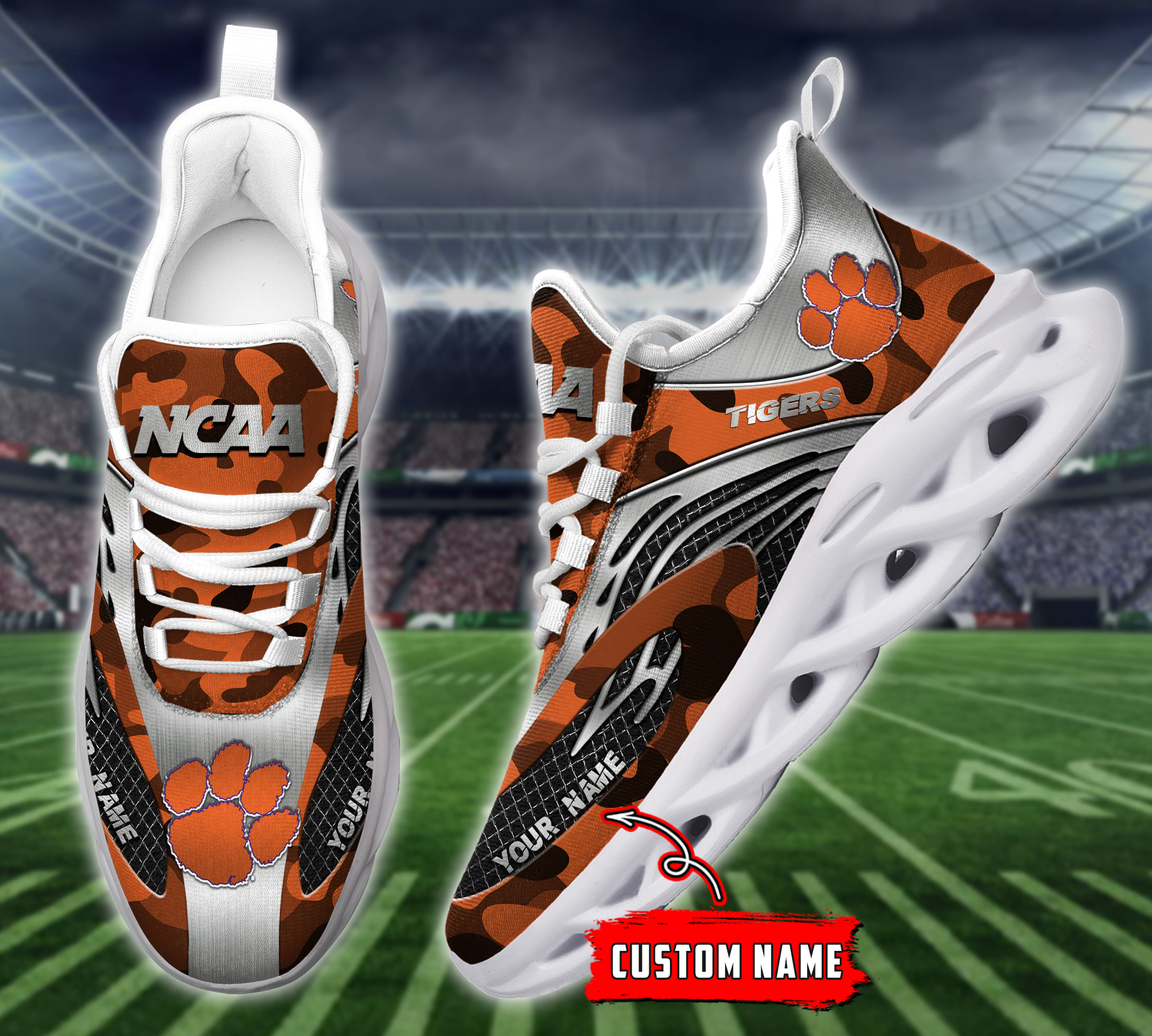 JWFancy Clemson Tigers NCAA Max Soul Shoes Sneakers For Men And Women