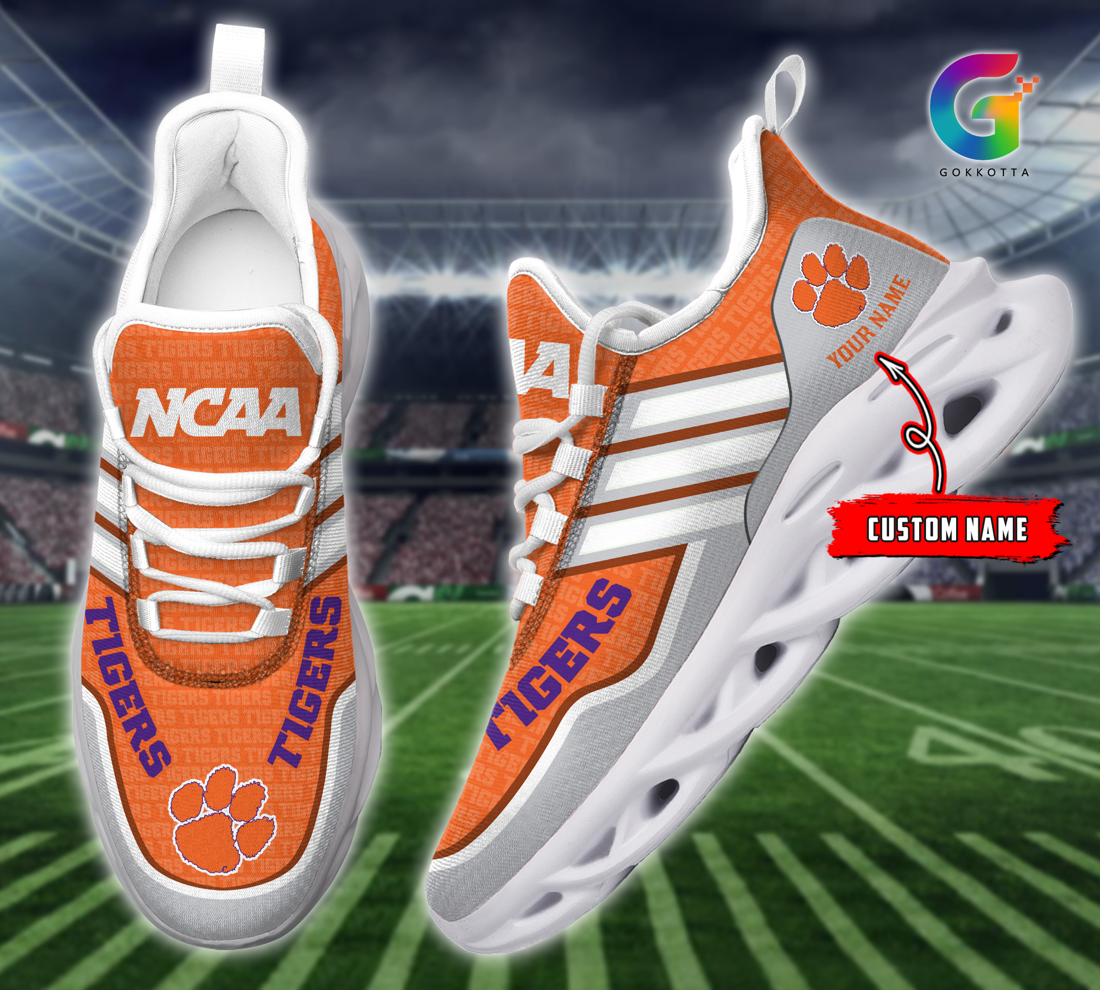 JWFancy Clemson Tigers NCAA Max Soul Shoes Sneakers For Men And Women