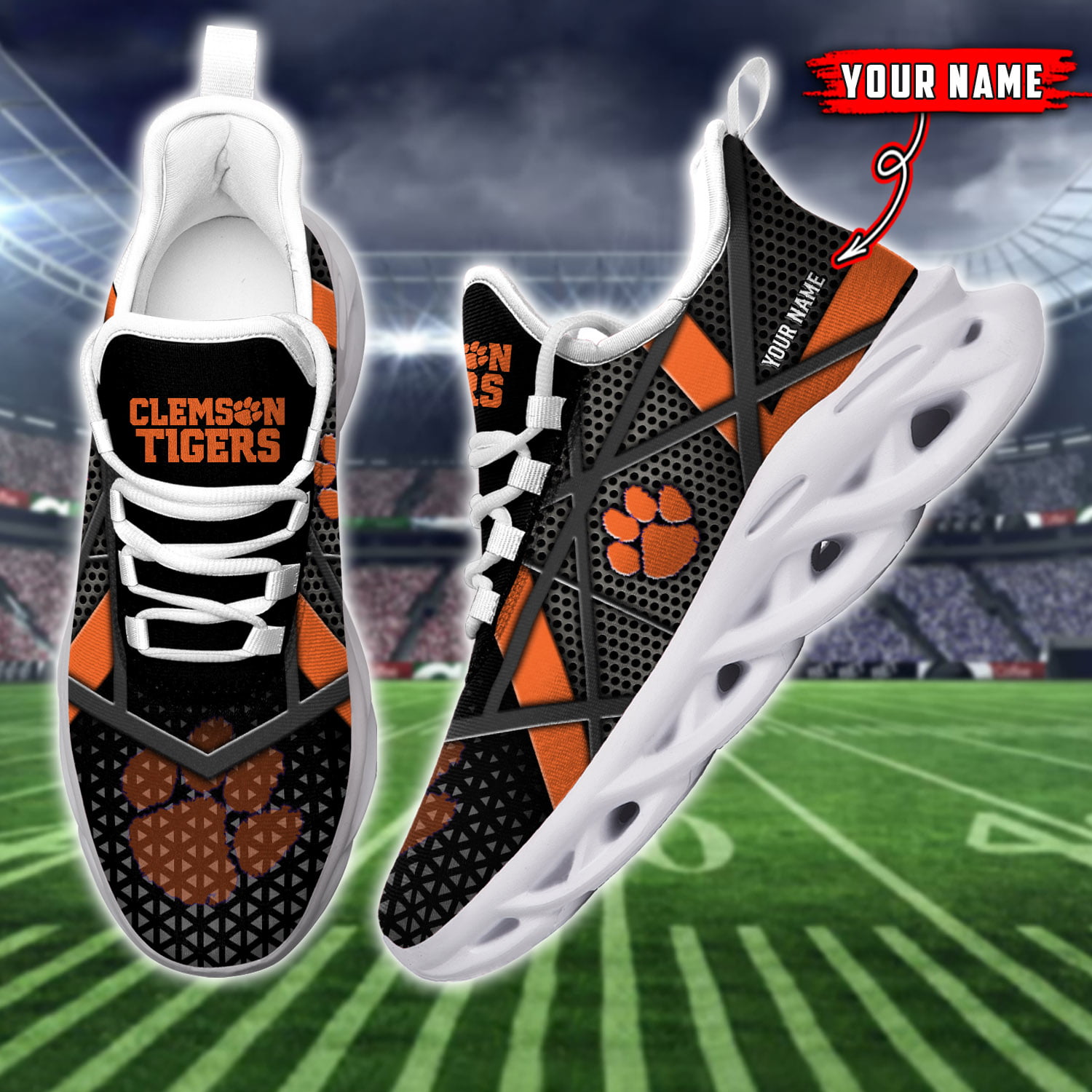 JWFancy Clemson Tigers NCAA Max Soul Shoes Sneakers For Men And Women