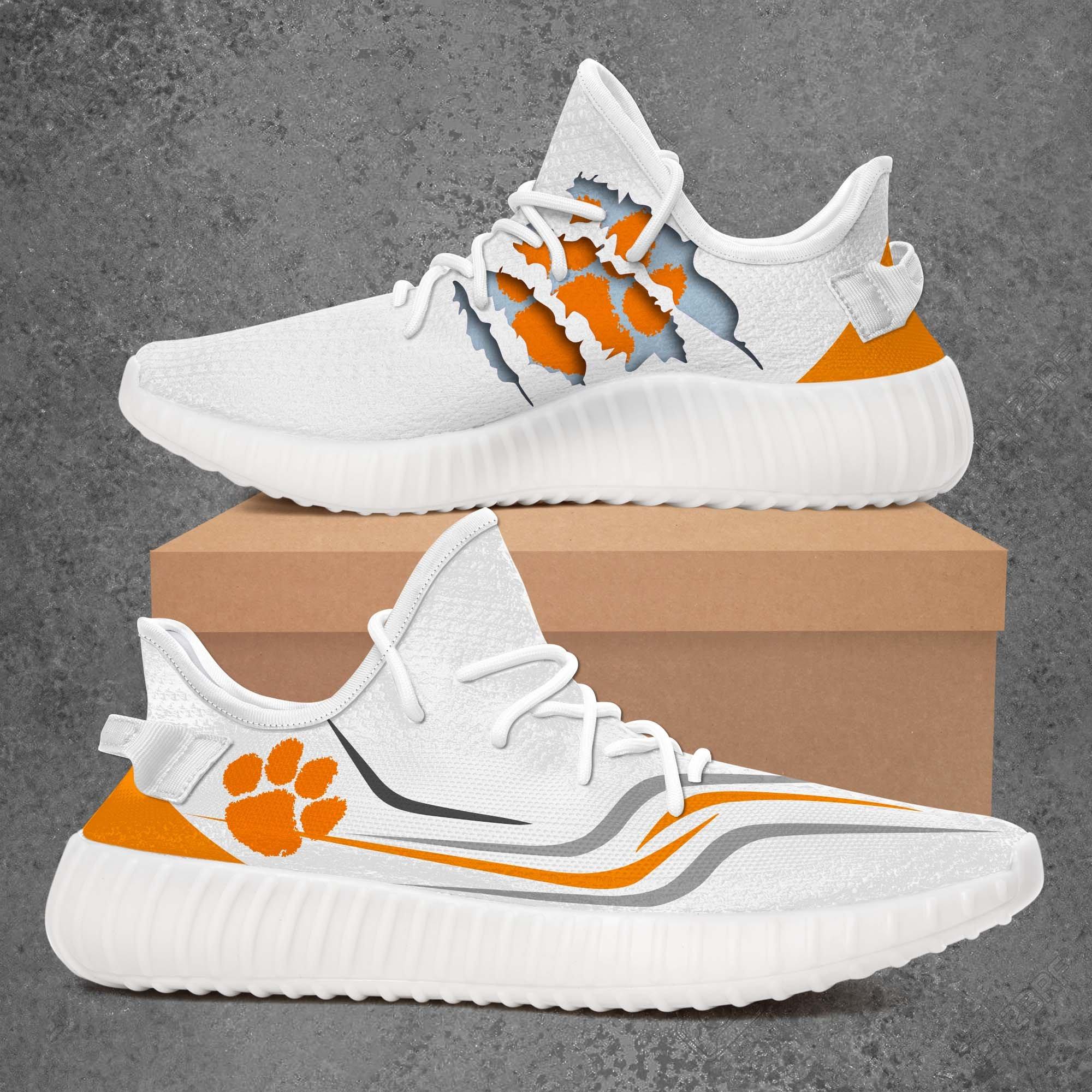 JWFancy Clemson Tigers Yeezy Boost Shoes For Men And Women