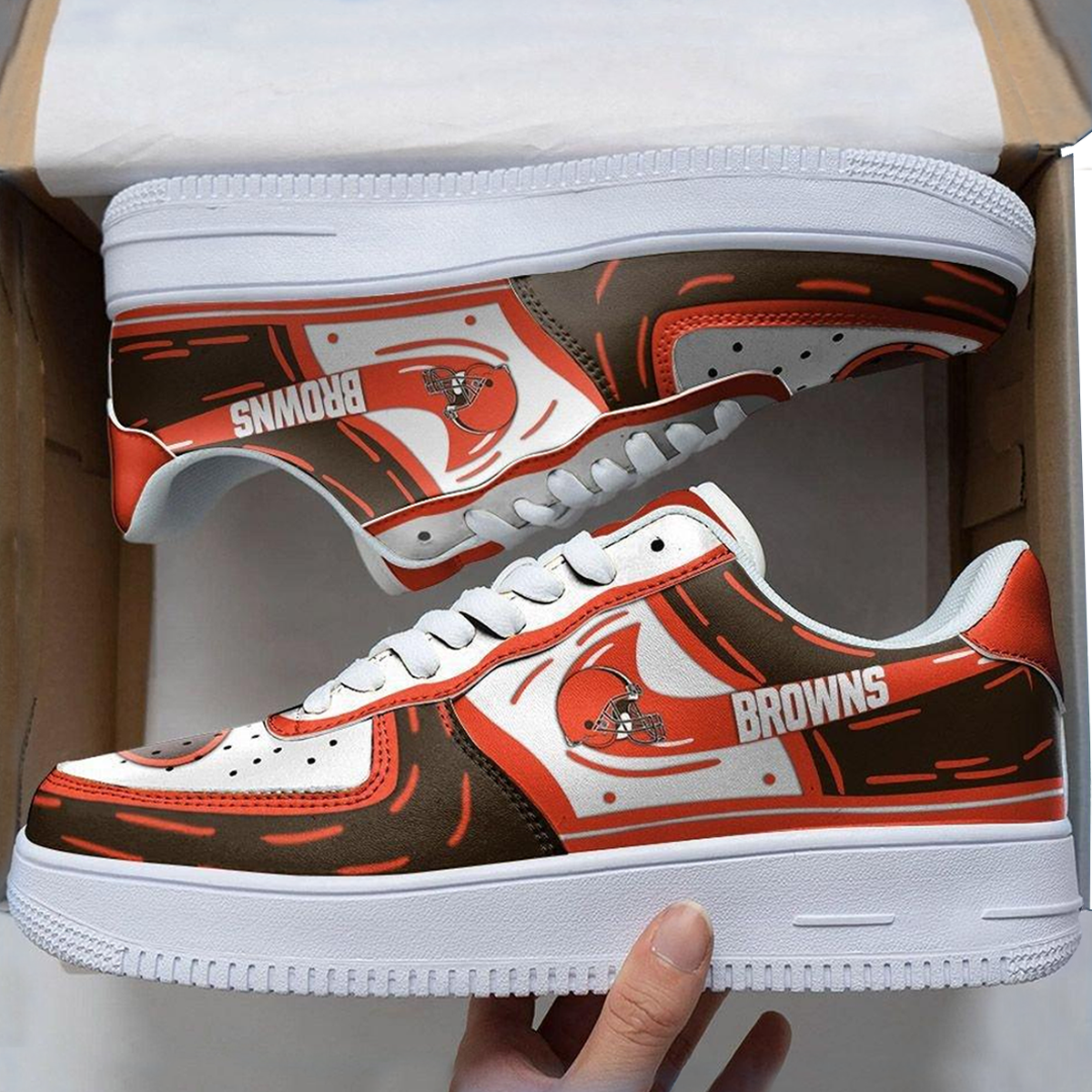 JWFancy Cleveland Browns Air Low-Top Sneakers Shoes For Men And Women