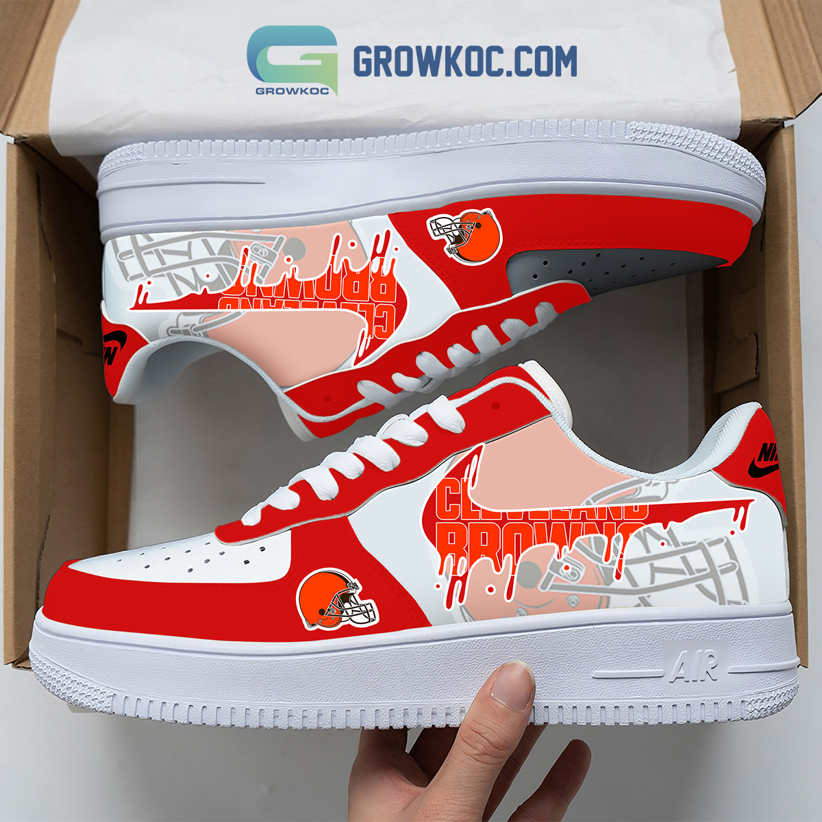 JWFancy Cleveland Browns Air Low-Top Sneakers Shoes For Men And Women
