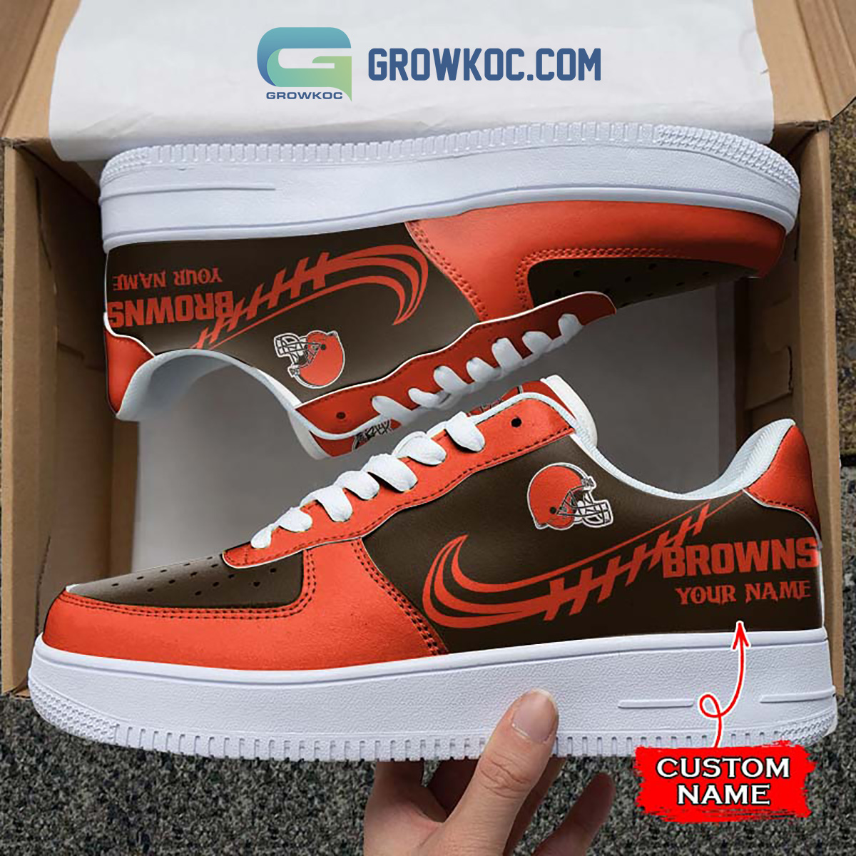 JWFancy Cleveland Browns Air Low-Top Sneakers Shoes For Men And Women