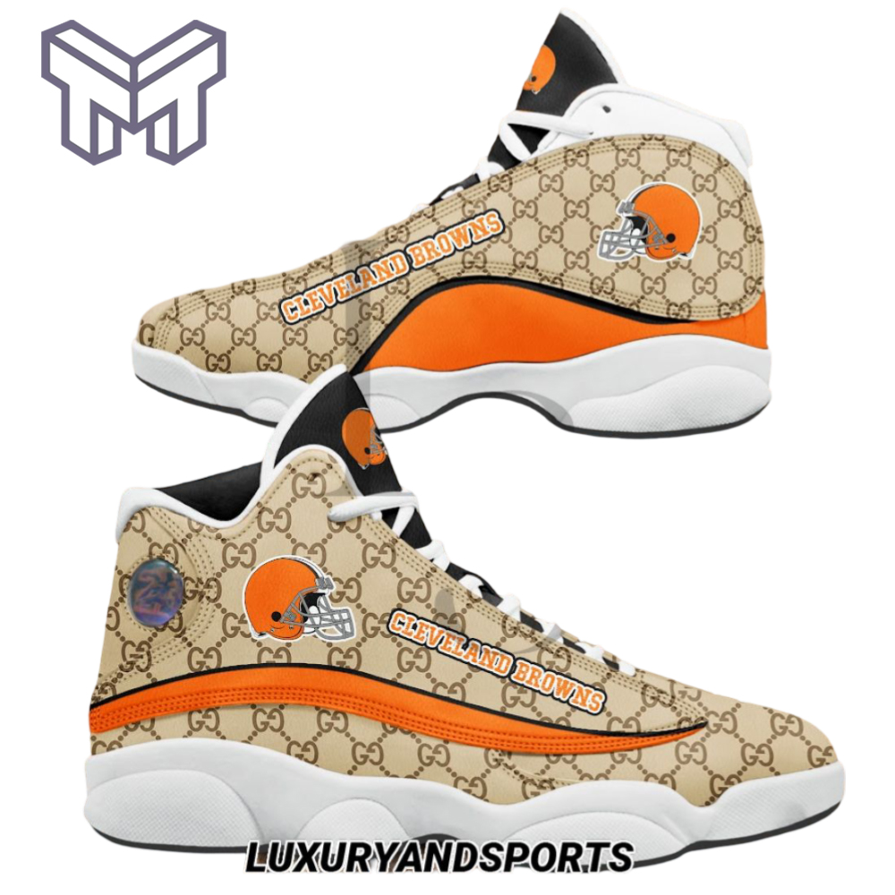 JWFancy Cleveland Browns AJ13 Sneakers Shoes For Men And Women