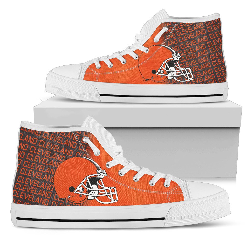 JWFancy Cleveland Browns High Top Canvas Sneakers Shoes For Men And Women