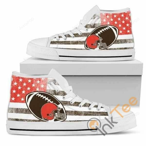 JWFancy Cleveland Browns High Top Canvas Sneakers Shoes For Men And Women