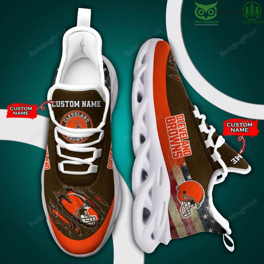 JWFancy Cleveland Browns Max Soul Shoes Sneakers For Men And Women