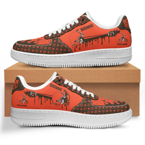 JWFancy Cleveland Browns NFL Air Low-Top Sneakers Shoes For Men And Women