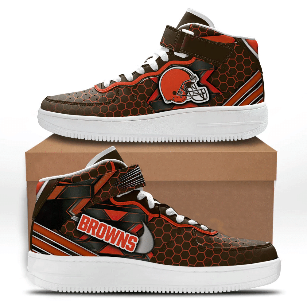 JWFancy Cleveland Browns NFL Air Low-Top Sneakers Shoes For Men And Women