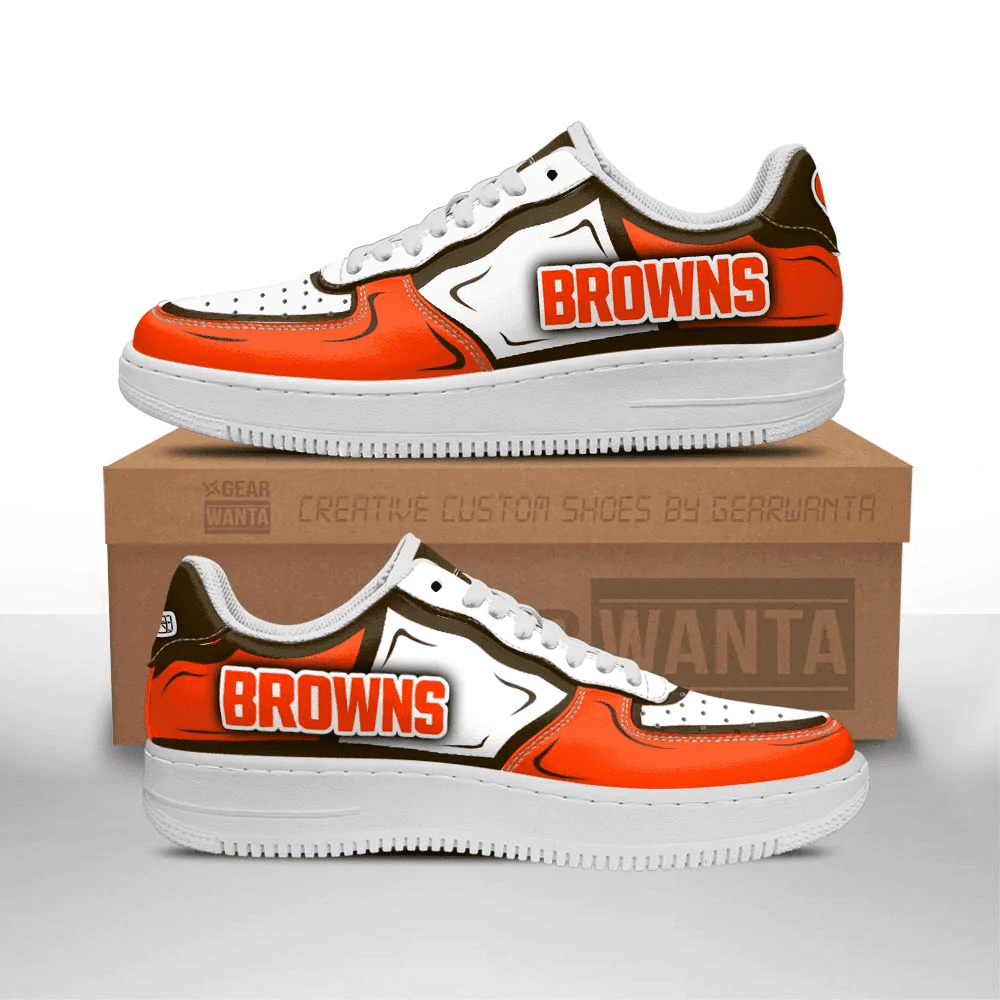 JWFancy Cleveland Browns NFL Air Low-Top Sneakers Shoes For Men And Women