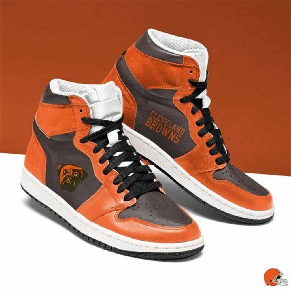 JWFancy Cleveland Browns NFL AJ1 High Sneakers Shoes For Men And Women