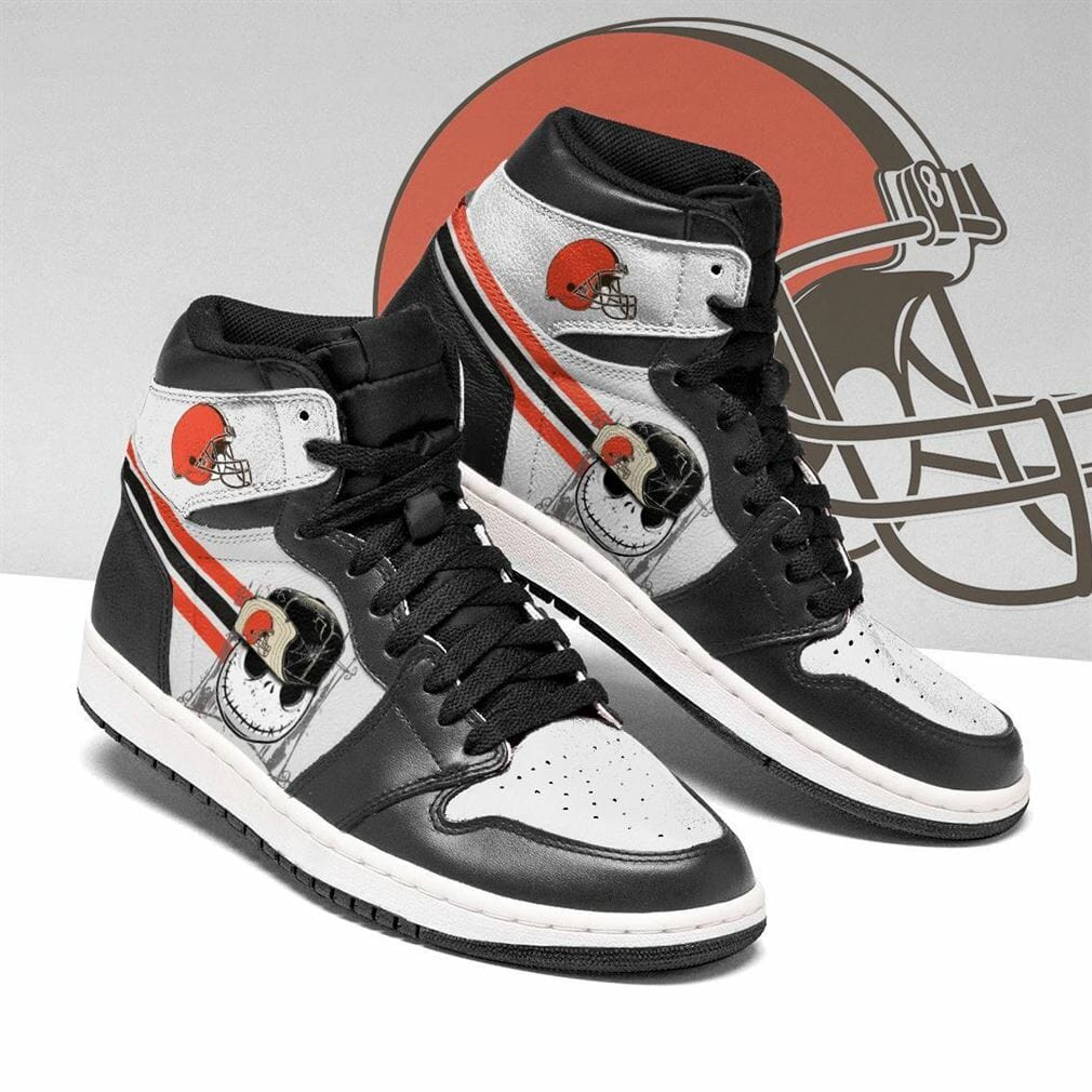 JWFancy Cleveland Browns NFL AJ1 High Sneakers Shoes For Men And Women