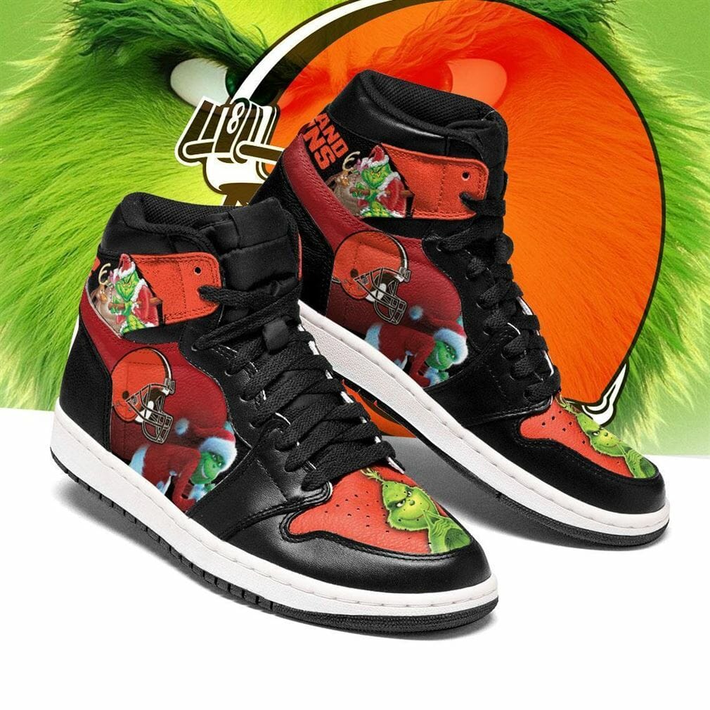 JWFancy Cleveland Browns NFL AJ1 High Sneakers Shoes For Men And Women