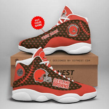 JWFancy Cleveland Browns NFL AJ13 Sneakers Shoes For Men And Women