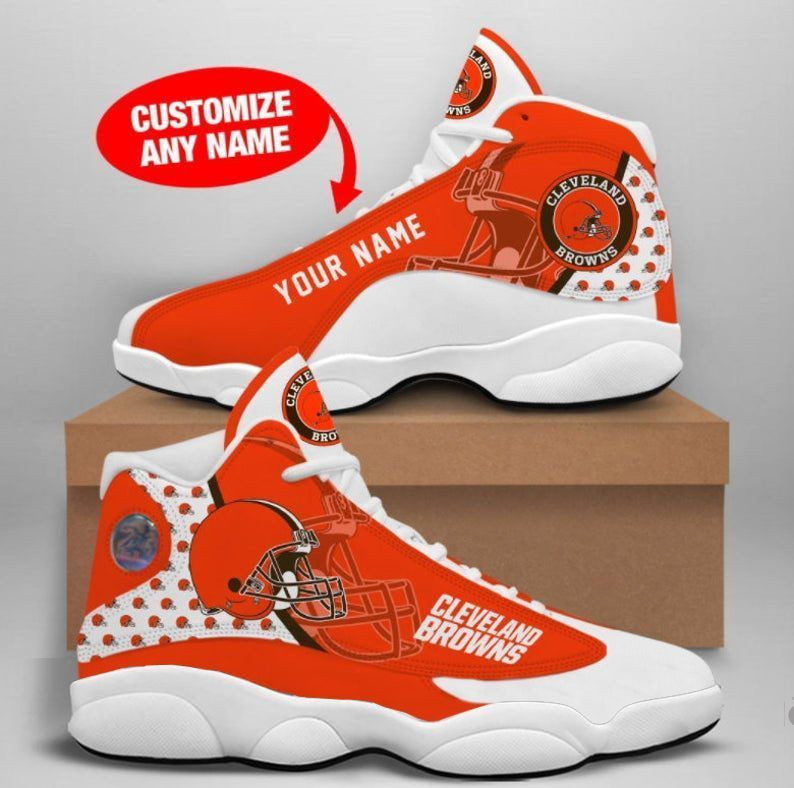 JWFancy Cleveland Browns NFL AJ13 Sneakers Shoes For Men And Women