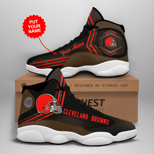 JWFancy Cleveland Browns NFL AJ13 Sneakers Shoes For Men And Women