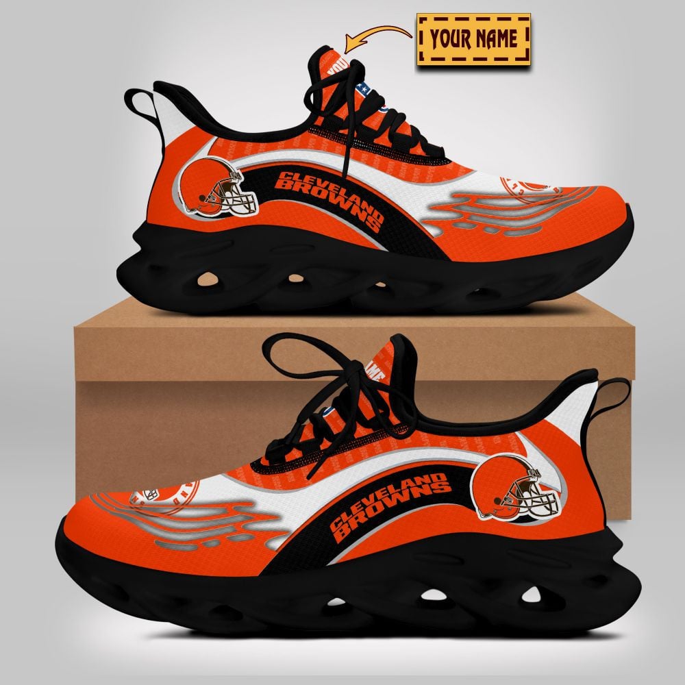 JWFancy Cleveland Browns NFL Max Soul Shoes Sneakers For Men And Women