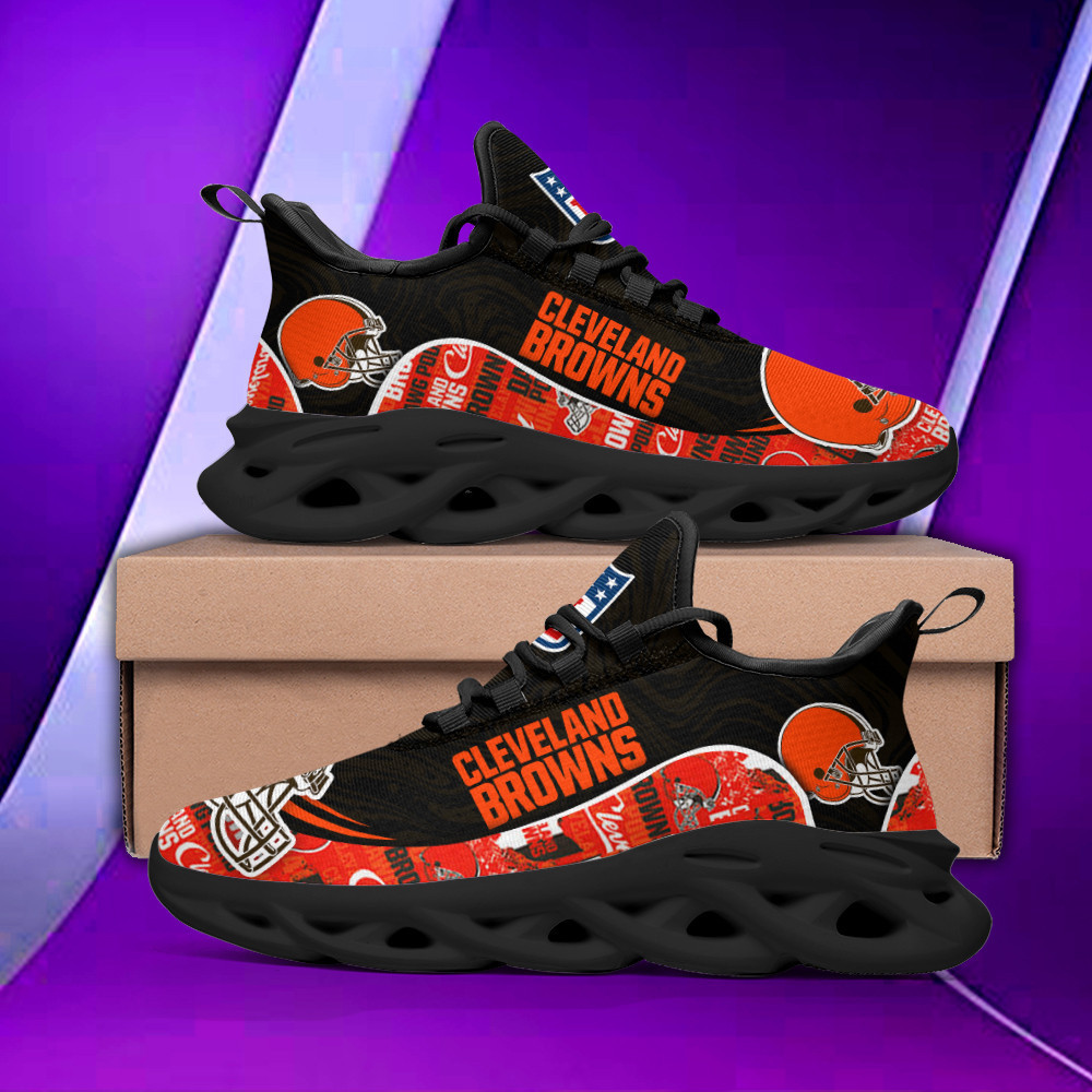 JWFancy Cleveland Browns NFL Max Soul Shoes Sneakers For Men And Women