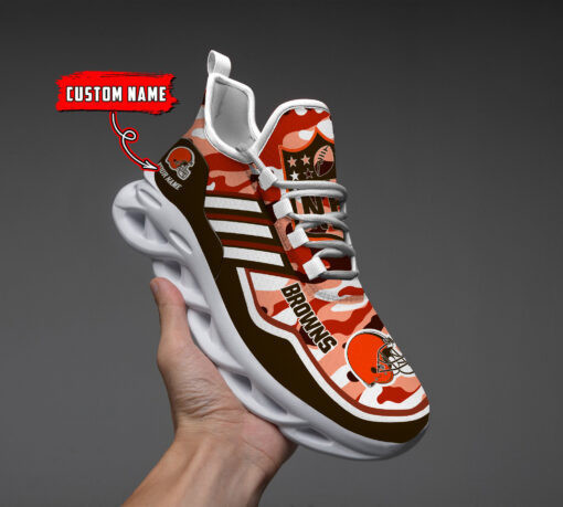 JWFancy Cleveland Browns NFL Max Soul Shoes Sneakers For Men And Women