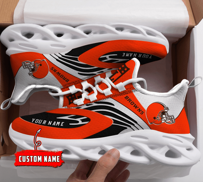 JWFancy Cleveland Browns NFL Max Soul Shoes Sneakers For Men And Women