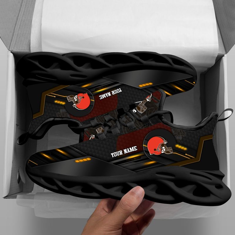 JWFancy Cleveland Browns NFL Max Soul Shoes Sneakers For Men And Women