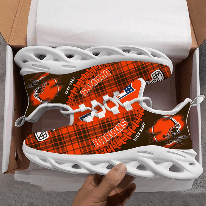 JWFancy Cleveland Browns NFL Max Soul Shoes Sneakers For Men And Women
