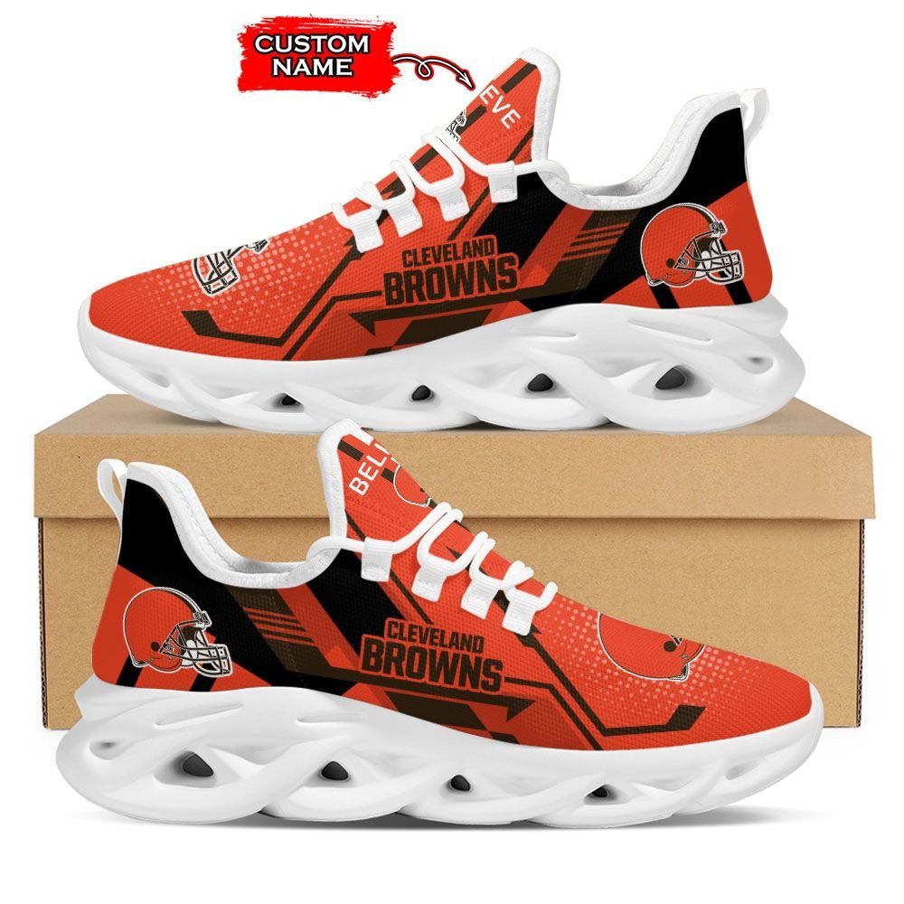 JWFancy Cleveland Browns NFL Max Soul Shoes Sneakers For Men And Women