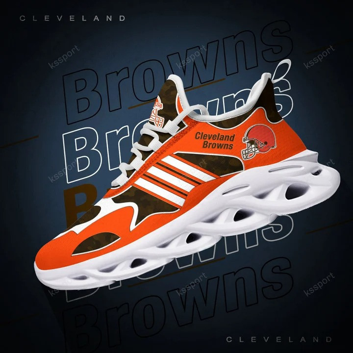 JWFancy Cleveland Browns NFL Max Soul Shoes Sneakers For Men And Women