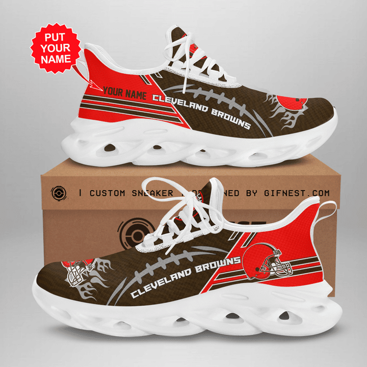 JWFancy Cleveland Browns NFL Max Soul Shoes Sneakers For Men And Women