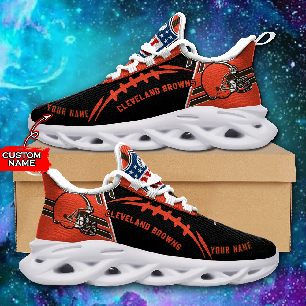 JWFancy Cleveland Browns NFL Max Soul Shoes Sneakers For Men And Women