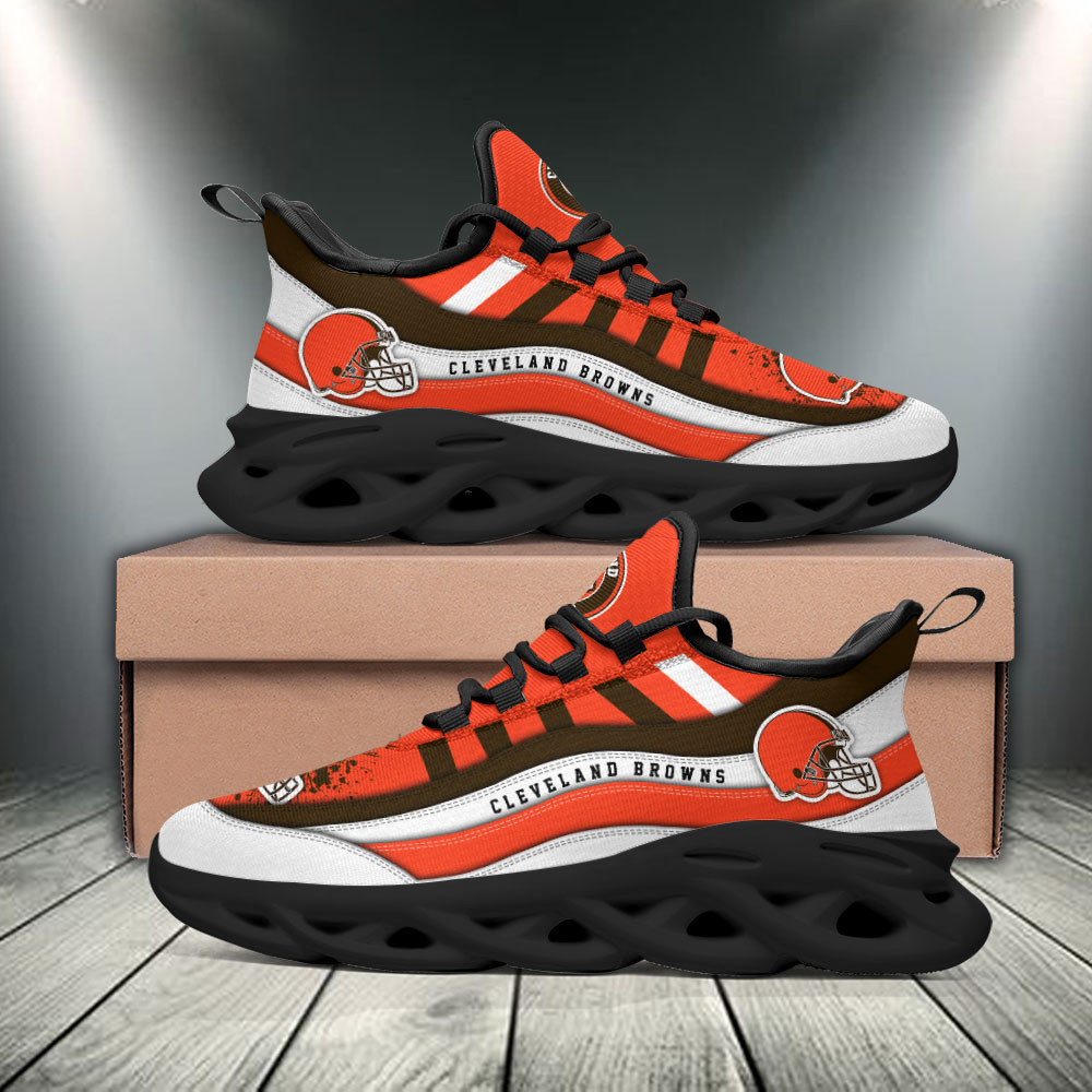 JWFancy Cleveland Browns NFL Max Soul Shoes Sneakers For Men And Women