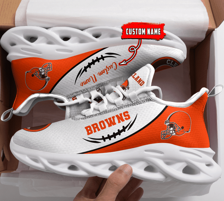 JWFancy Cleveland Browns NFL Max Soul Shoes Sneakers For Men And Women