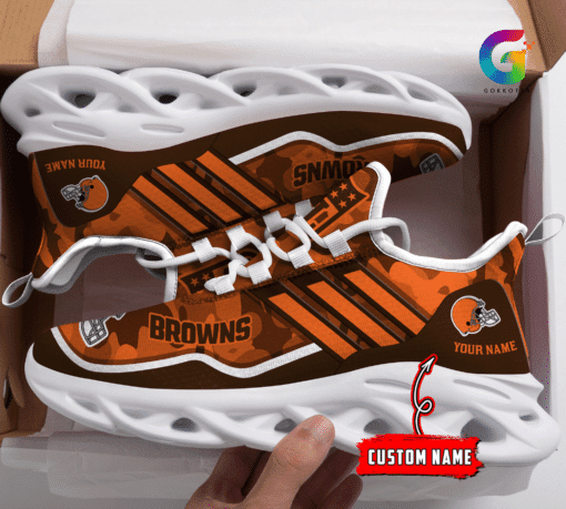 JWFancy Cleveland Browns NFL Max Soul Shoes Sneakers For Men And Women