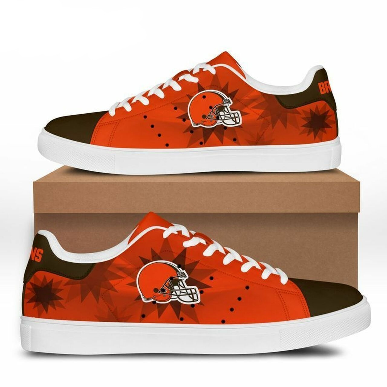 JWFancy Cleveland Browns Skate Stan Shoes Sneakes For Men And Women
