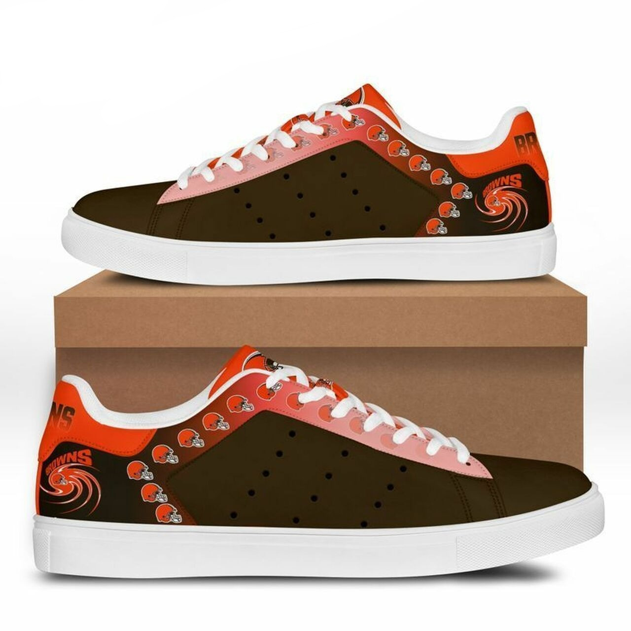 JWFancy Cleveland Browns Skate Stan Shoes Sneakes For Men And Women