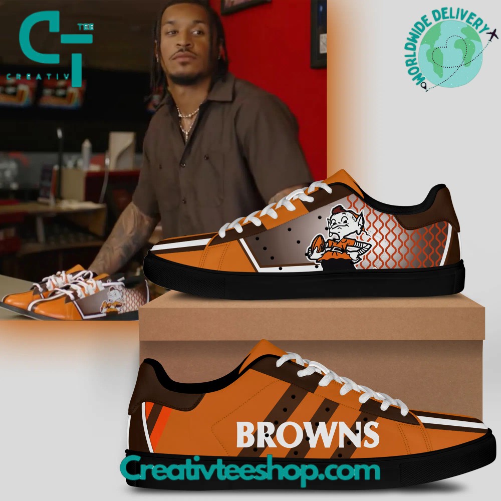 JWFancy Cleveland Browns Skate Stan Shoes Sneakes For Men And Women
