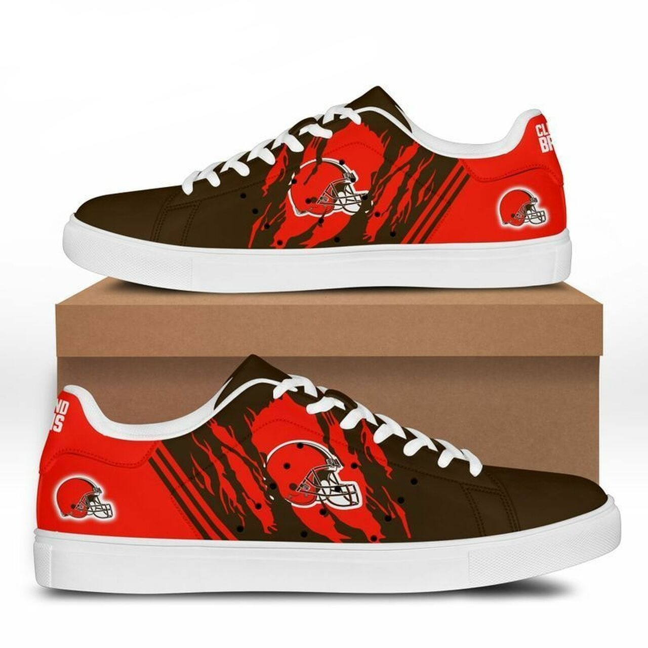 JWFancy Cleveland Browns Skate Stan Shoes Sneakes For Men And Women