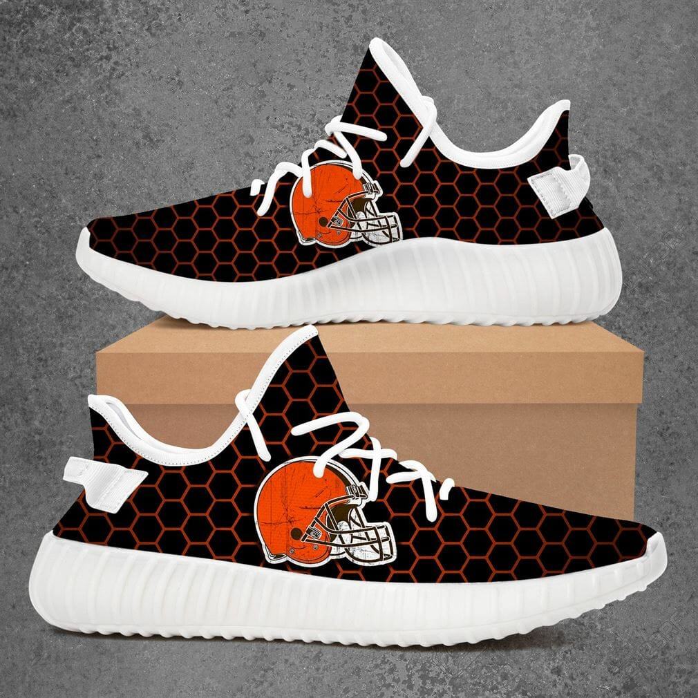 JWFancy Cleveland Browns Yeezy Boost Shoes For Men And Women