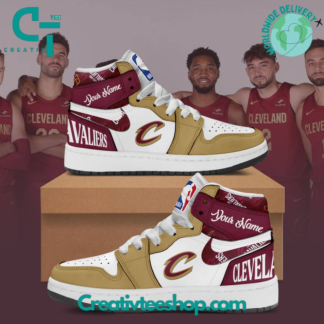 JWFancy Cleveland Cavaliers AJ1 High Sneakers Shoes For Men And Women