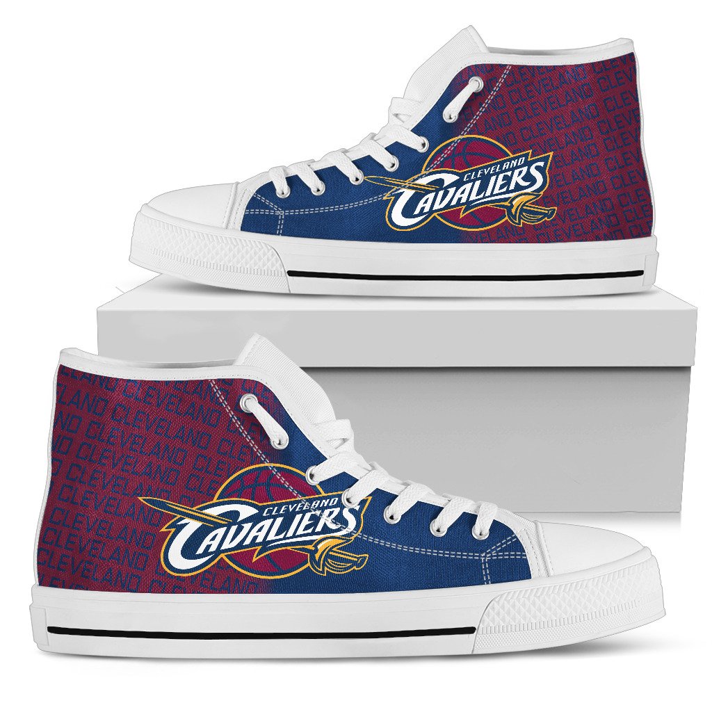 JWFancy Cleveland Cavaliers High Top Canvas Sneakers Shoes For Men And Women