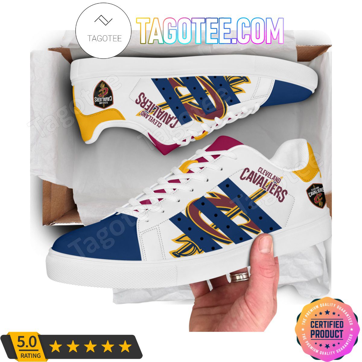 JWFancy Cleveland Cavaliers Skate Stan Shoes Sneakes For Men And Women